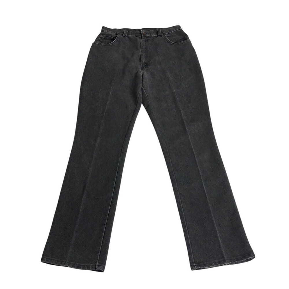 Vintage Sheplers Jeans Womens 14 Tall Black High Rise Tapered Western USA 90s